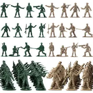 Set figurine soldati, OVERTANG, 360 piese, detalii excelente, plastic non-toxic, verde/galben