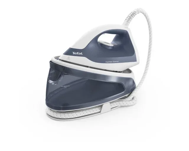 Statie de calcat Tefal Express Optimal SV4110E0, 2200W, 5 bar, 1.2 l, albastru