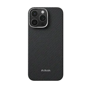 Husa Pitaka pentru iPhone 16 Pro Max, Ultra-Slim, PitaTap, Negru/Gri
