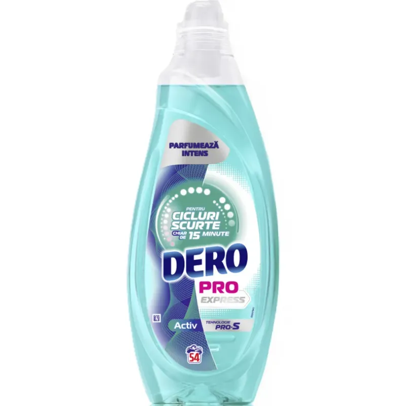 Detergent lichid pentru rufe Dero Pro Express Activ, 54 spalari, 2.16 l