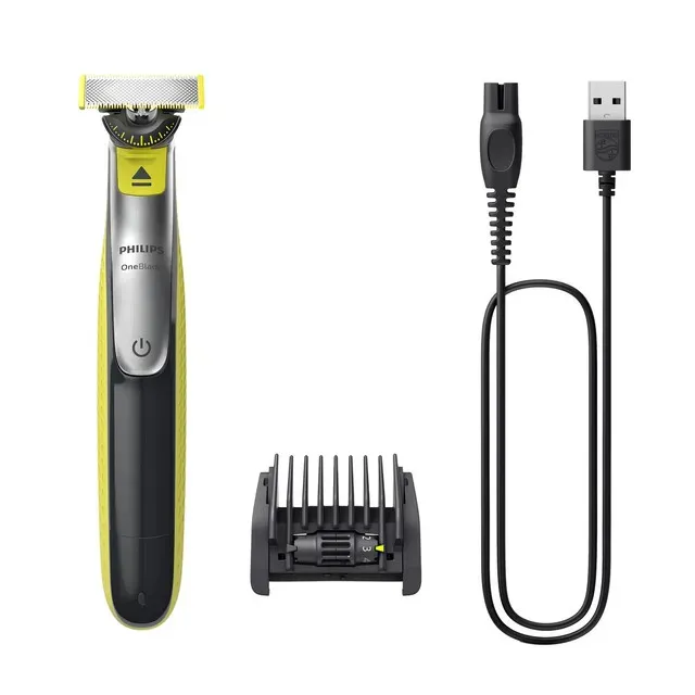 Aparat de tuns si ras Philips OneBlade 360 QP2734/23, autonomie 60 minute, umeda/uscata, gri