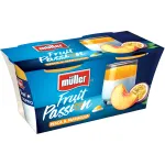 Iaurt cu fructe Muller, piersici si maracuja, 2 x 125 g
