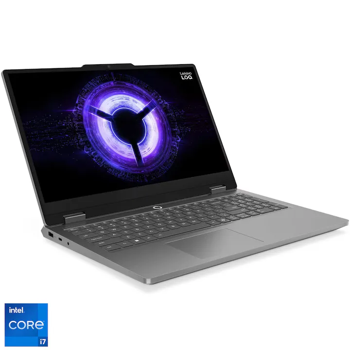 Gaming Lenovo LOQ Essential 15IRX11 cu procesor Intel® Core i7-13650HX pana la 4.9GHz, 15.6" Full HD, IPS, 144Hz, 16GB LPDDR5 RAM, 512GB SSD, NVIDIA® GeForce RTX™ 5050 8GB GDDR7, No OS, Luna Grey