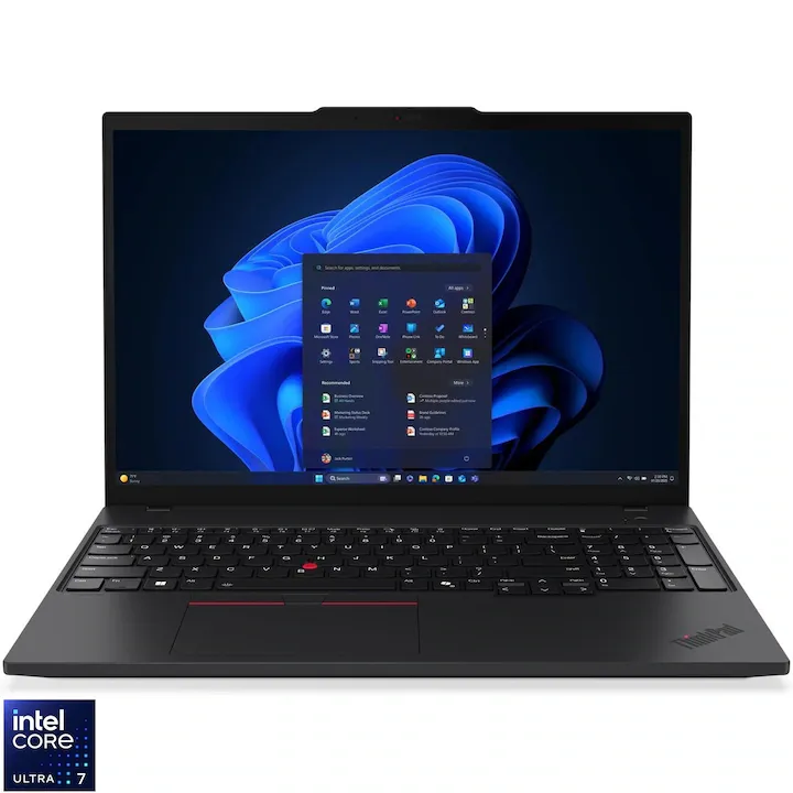 Lenovo ThinkPad T16 Gen 4 (Intel) cu procesor Intel® Core Ultra 7 255U pana la 5.20 GHz, 16" WUXGA IPS, 64GB, 1TB SSD, Intel® Graphics, Windows® 11 Pro
