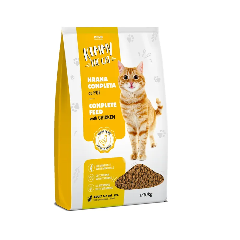 Hrana uscata pentru pisici, Kimmy, cu pui, 10 kg