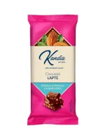 Ciocolata cu lapte, cereale si migdale caramelizate Kandia, 96.5 g