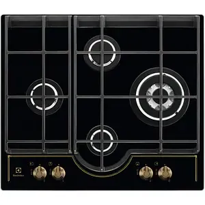 Plita incorporabila ELECTROLUX GPE363RBK, Gaz, 4 arzatoare, Wok, negru