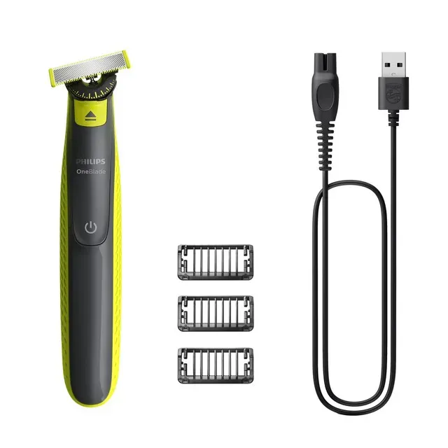 Aparat de ras Philips OneBlade 360 QP2724/23, autonomie 45 minute, verde/gri