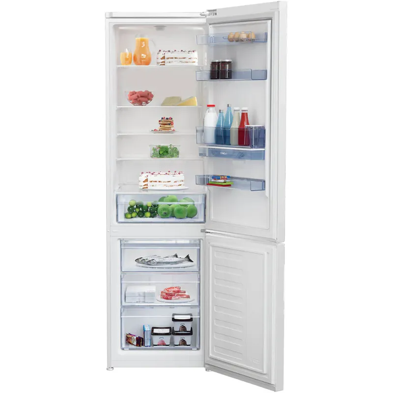 Combina frigorifica BEKO RCSA406K40XBN, 386 l, H 202.5 cm, Clasa E, argintiu