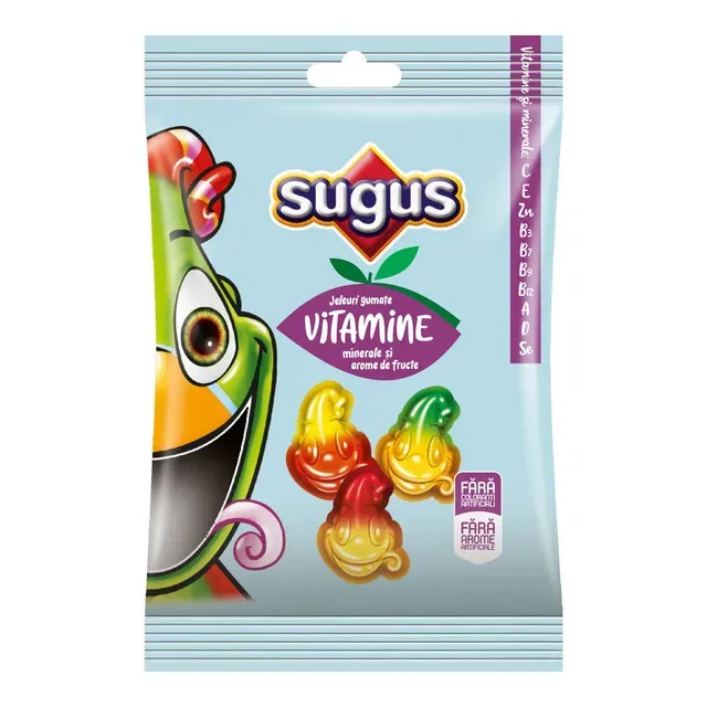 Jeleuri cu arome de fructe Sugus, vitamine si minerale, 75 g