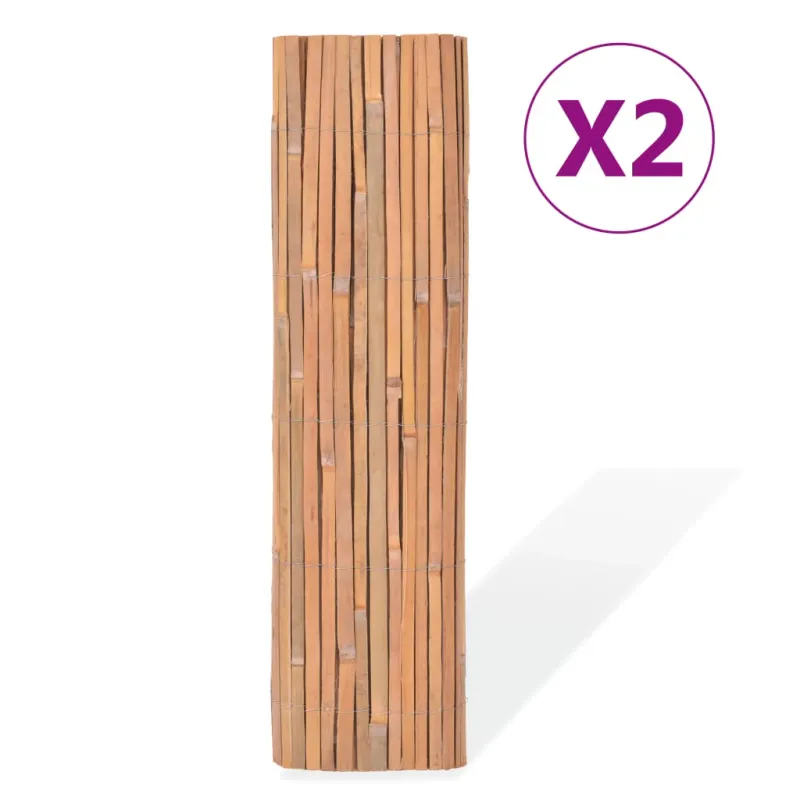 Set garduri de bambus vidaXL, 2 buc., 100 x 400 cm 7.85 kg 3057515