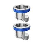 Set 2 piese supapa de drenaj si prevenire a mirosurilor, Golxmse, 40-55mm, cu structura din cupru/silver, 4.2x3x3.2cm