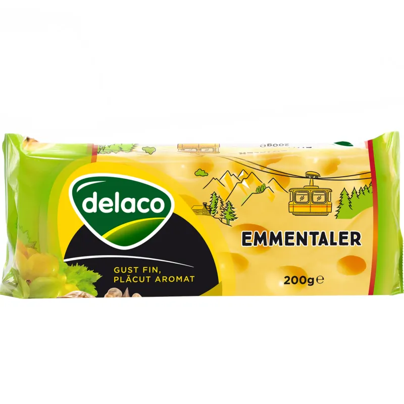 Cascaval emmentaler Delaco, 200 g