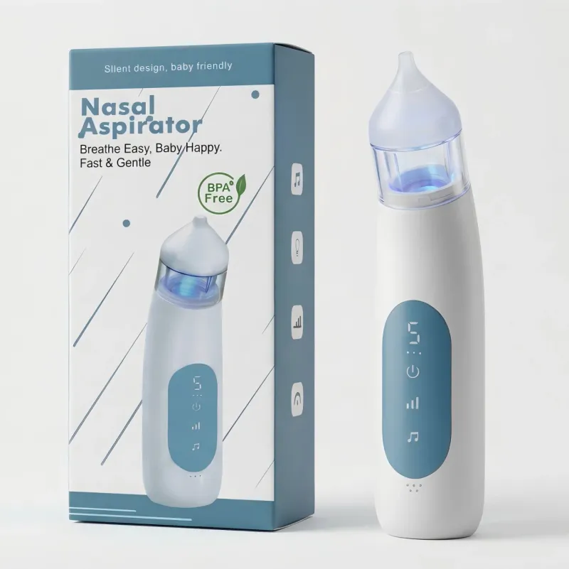 Aspirator Nasal Electric Copii - 5 Niveluri, Silicona Medicala, Antireflux, USB, 180 Zile Standby - Curatare Usoara Nas