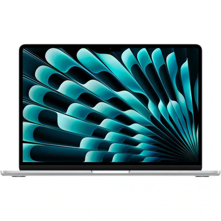 Apple MacBook Air 13", cu procesor Apple M4, 10 nuclee CPU si 10 nuclee GPU, 16GB RAM, 512GB, Silver, Tastatura Internationala, Manual RO