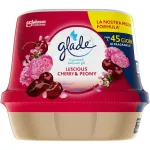 Odorizant gel pentru baie Glade cu miros de cirese si bujor, 180 g