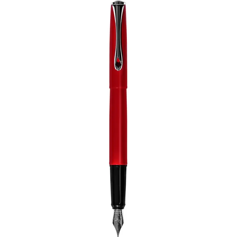 Stilou Diplomat Esteem, cu penita M, din otel inoxidabil - red lacquer