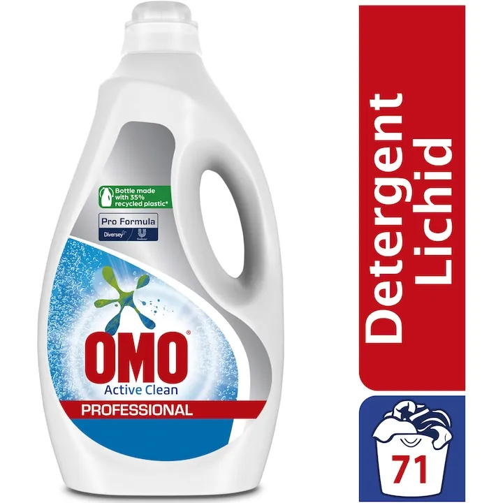 Detergent de rufe lichid automat Omo Professional Active Clean, 5 l, 71 spalari