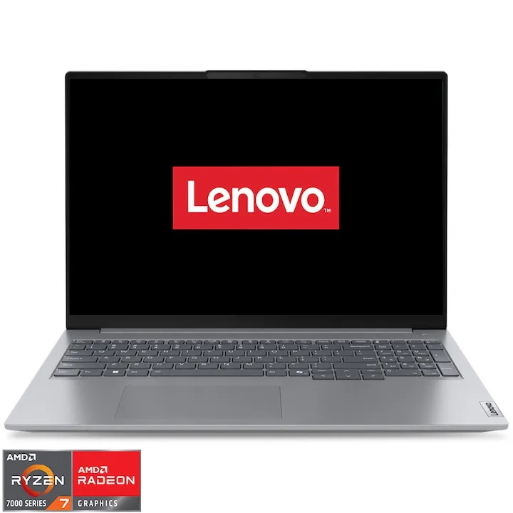 Lenovo ThinkBook 16 G7 ARP cu procesor AMD Ryzen™ 7 7735HS pana la 4.7GHz, 16" WUXGA, IPS, 32GB DDR5, 1TB SSD, AMD Radeon™ 680M Graphics, No OS, Arctic Grey, 3Y Courier/Carry-in upgrade