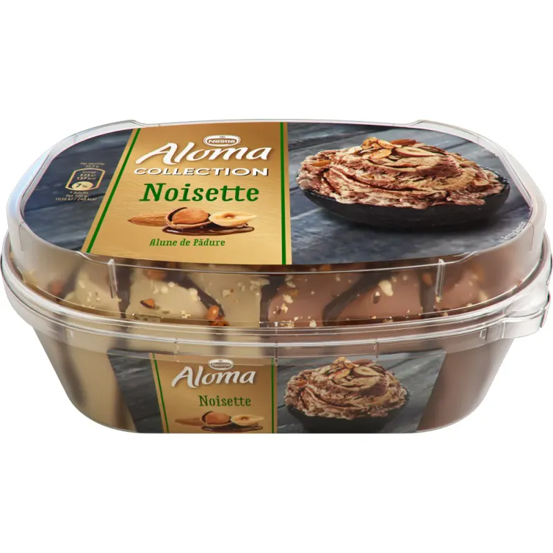 Inghetata cu aroma de alune si napolitana Aloma, 900 ml