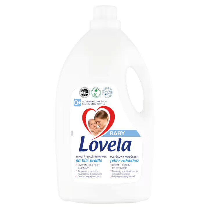 Detergent lichid Lovela Baby, pentru rufe albe, 50 spalari, 4.5L