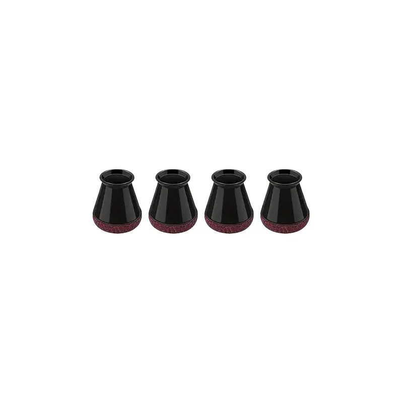 Set 4 protecții picioare scaun/mobila, silicon și pasla, NEXTLY, anti-zgarieturi, negru/visiniu, 3x2.8cm - S