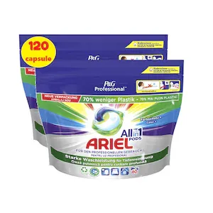 Detergent rufe automat Ariel Professional Color Protect All in One Pods, 2x60 capsule, 120 spalari