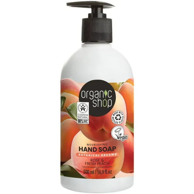Sapun lichid Organic Shop Rose & Peach, 500 ml