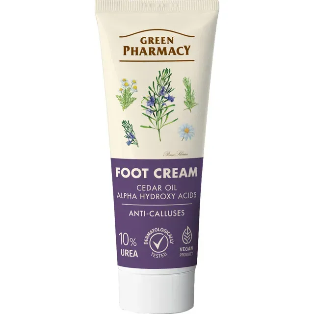 Crema pentru picioare cu bataturi si piele groasa Green Pharmacy, 75 ml