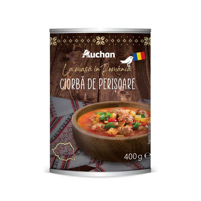 Ciorba de perisoare Auchan, 400 g x6 bucati