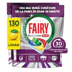 Detergent capsule automat pentru masina de spalat vase Fairy Platinum Plus Miracle, 130 spalari