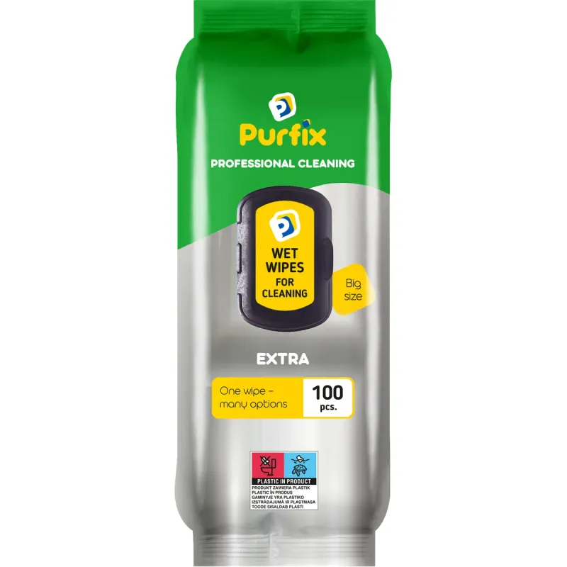 Servetele umede pentru curatarea casei Purfix Extra, 100 bucati