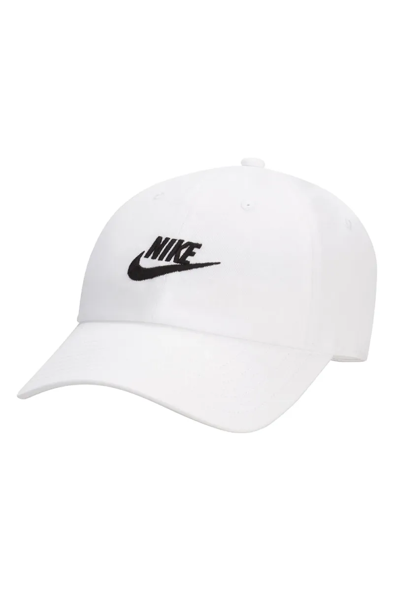 Nike, Sapca ajustabila unisex cu logo brodat Fly, Alb/Negru