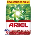 Detergent De Rufe Pudra Ariel Extra Stain removal, 4.55 kg, 70 Spalari