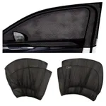 Set 4 Parasolare Geamuri Laterale SIKS, Plasa Anti-Insecte, Protejare Impotriva Radiatiilor Solare Si Insectelor, Marime Universala, Material Textil, Negru