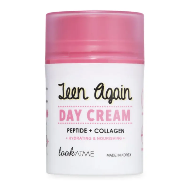 Crema de zi hidratanta cu peptide si colagen Teen Again, 50 ml