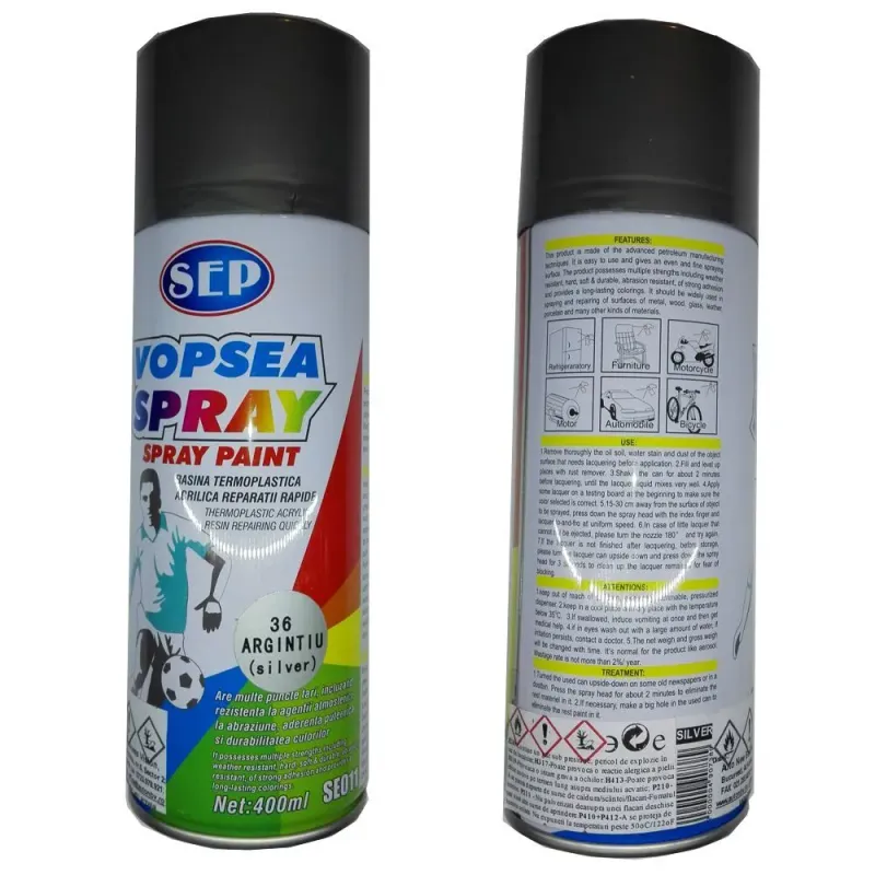 Vopsea spray SEP pentru jante, argintu, 400 ml