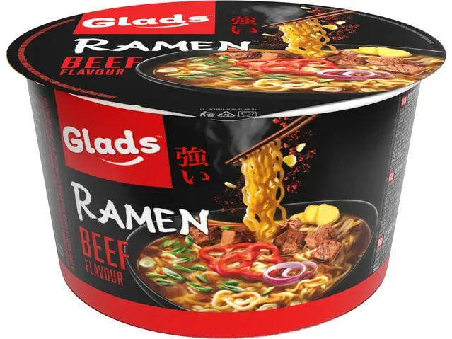 Supa instant cu aroma de vita Glads Ramen, 105 g