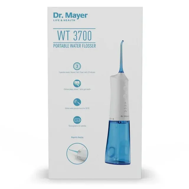 Dus bucal portabil Dr. Mayer WT3700, capacitate 170 ml, 3 viteze, 5 moduri, alb