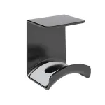 Suport pentru casti, Montat pe perete, Autoadeziv, Axroad Mall, Pentru casti HIFI, casti de monitorizare, casti electronice si casti de joc, Slim, Simplu si frumos, Perna anti-alunecare, Design Suprafata curbata, ABS, 6x5x6.5 cm, Negru inchis