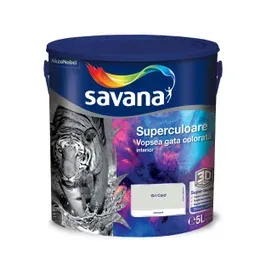 Vopsea gata colorata interior, Savana Superculoare, gri cald - relaxare, 5 L