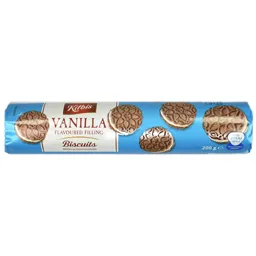 Biscuiti cu cacao umpluti cu crema cu aroma de vanilie 200g