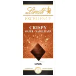 Ciocolata neagra cu bucati de napolitana crocanta Lindt Excellence, 100 g