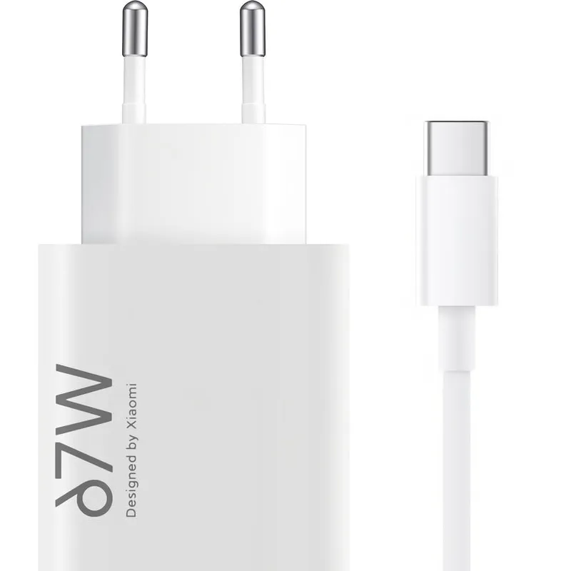 Incarcator de retea Xiaomi cu cablu USB-C, 67W, 6.2A, 1 x USB-A, Mi Fast Charge, Alb