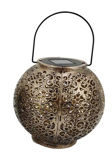 Felinar solar Garden Star, din PP, 18.5 x H17 cm, LED alb cald