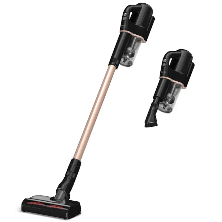 Aspirator vertical Miele Duoflex HX1 Total Care 12377850, 2 in 1, 210 W, 0,3 l, autonomie 55 min, filtru Hygiene, tehnologie Vortex, perie electrica MultiFloor, negru