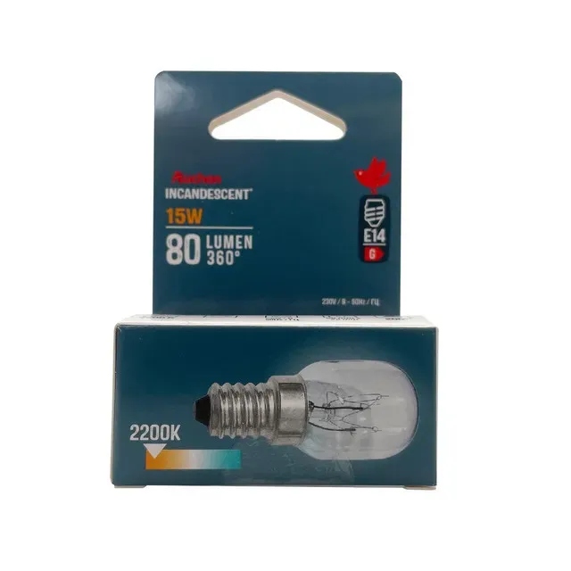 Bec Halogen Auchan, E14, 15 W, lumina calda