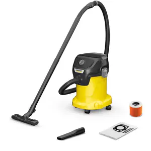 Aspirator multifunctional KARCHER KWD3, 17l, 1000W, 75dB, galben-negru