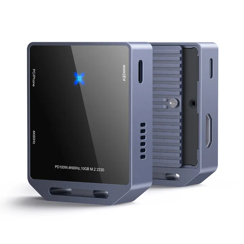 Statie andocare, OTTOOPPXIN®, Pentru iPhone, USB3.2, 4K 60Hz, 100W, 10Gbps, Gri