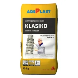 Mortar de tencuiala Adeplast Klasiko, gri, interior / exterior, 30 kg